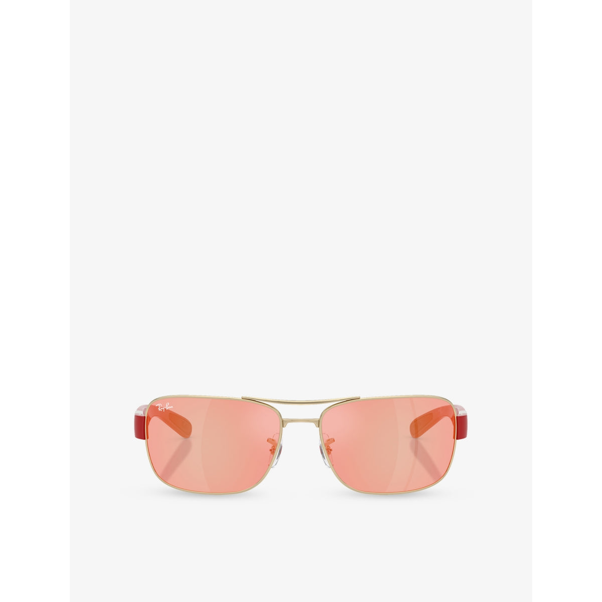 Ray-Ban RB3763M Scuderia Ferrari square-frame metal sunglasses, imported from the UK