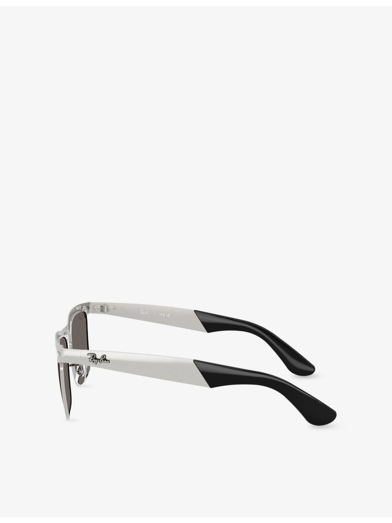Ray-Ban Wayfarer Deluxe square-frame metal sunglasses, UK version