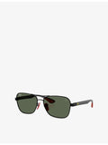 Ray-Ban Scuderia Ferrari square-frame metal sunglasses, UK version