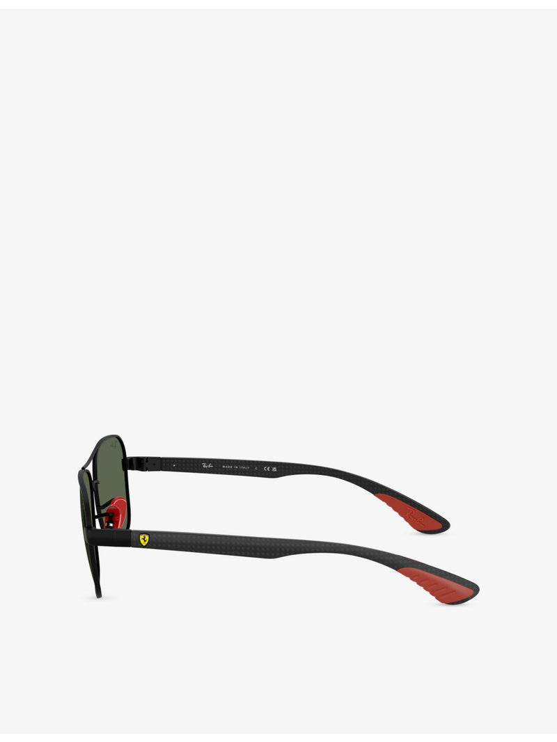 Ray-Ban Scuderia Ferrari square-frame metal sunglasses, UK version
