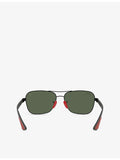 Ray-Ban Scuderia Ferrari square-frame metal sunglasses, UK version
