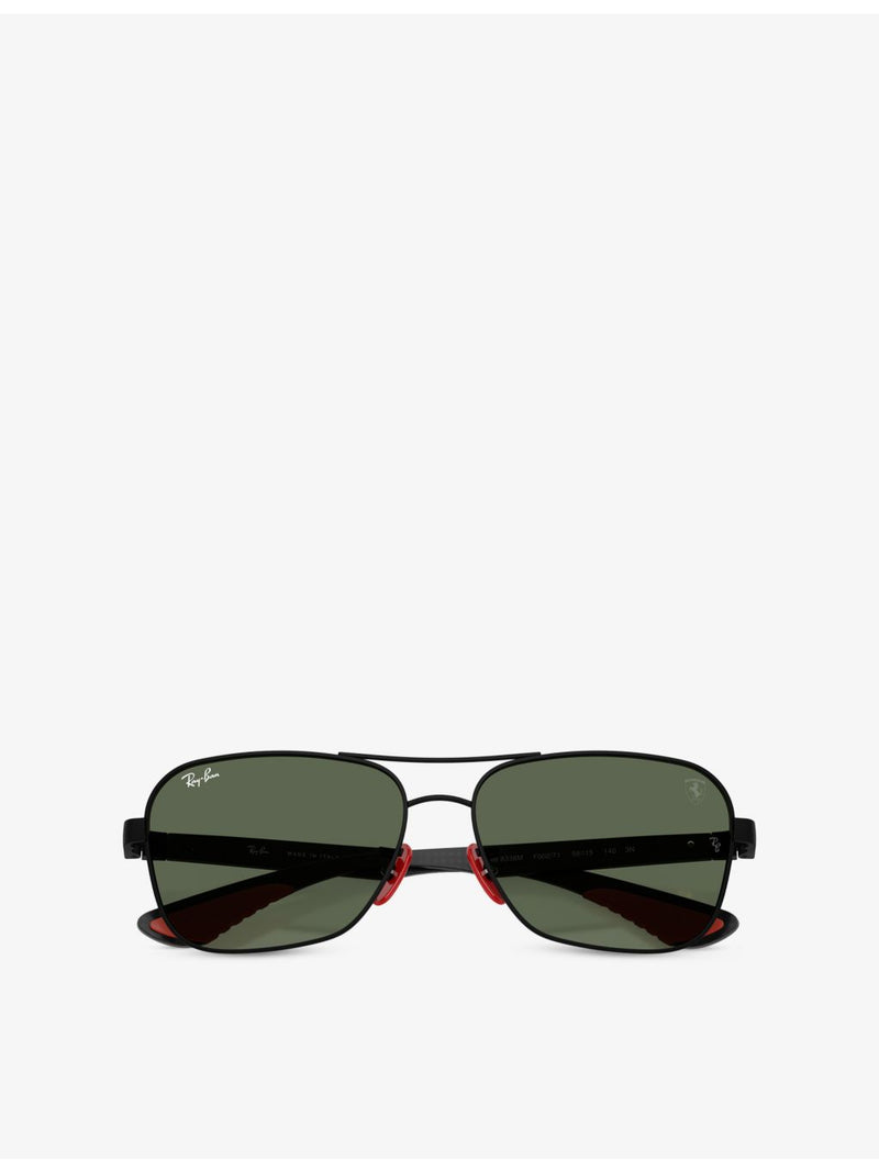 Ray-Ban Scuderia Ferrari square-frame metal sunglasses, UK version