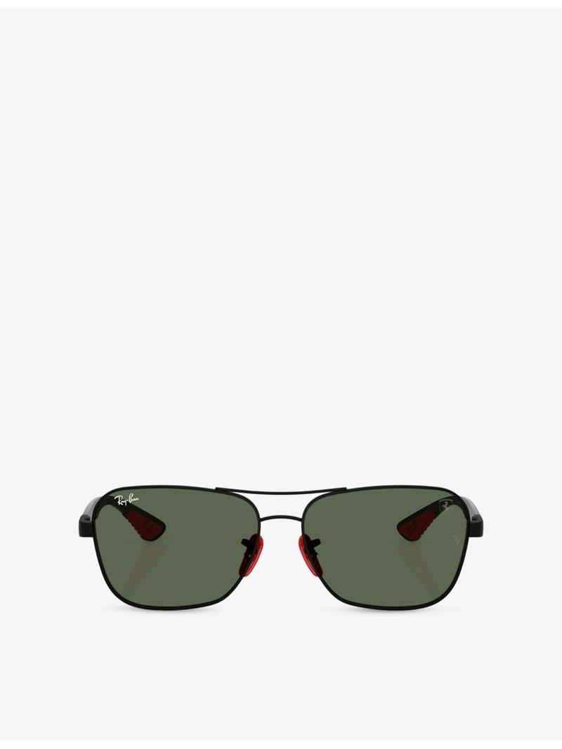 Ray-Ban Scuderia Ferrari square-frame metal sunglasses, UK version
