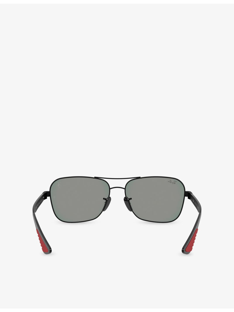 Ray-Ban Scuderia Ferrari square-frame metal sunglasses, UK version