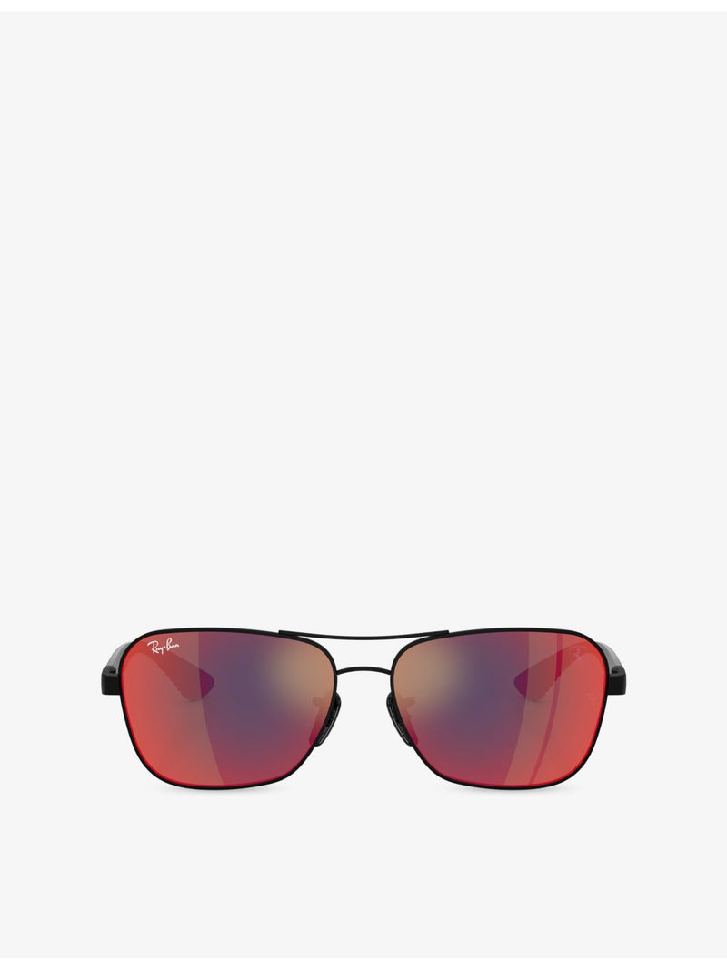 Ray-Ban Scuderia Ferrari square-frame metal sunglasses, UK version