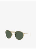 Ray-Ban round-frame metal sunglasses RBR0103S (British brand)