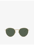 Ray-Ban round-frame metal sunglasses RBR0103S (British brand)