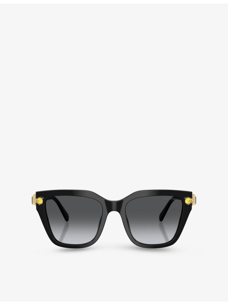 Swarovski SK6041 acetate sunglasses irregular frame 53mm, UK version