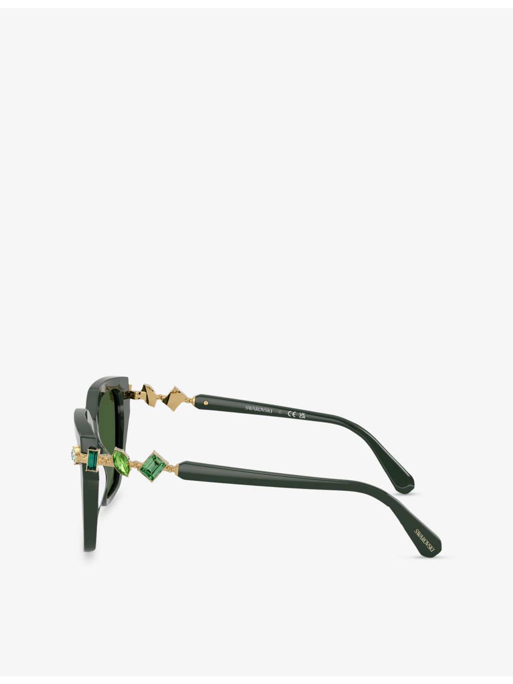 Swarovski SK6041 acetate sunglasses with irregular frame, UK version