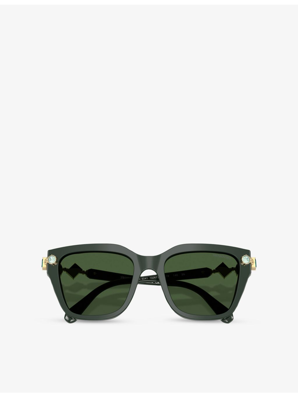 Swarovski SK6041 acetate sunglasses with irregular frame, UK version