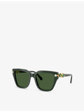 Swarovski SK6041 acetate sunglasses with irregular frame, UK version