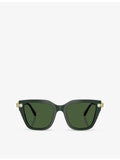 Swarovski SK6041 acetate sunglasses with irregular frame, UK version