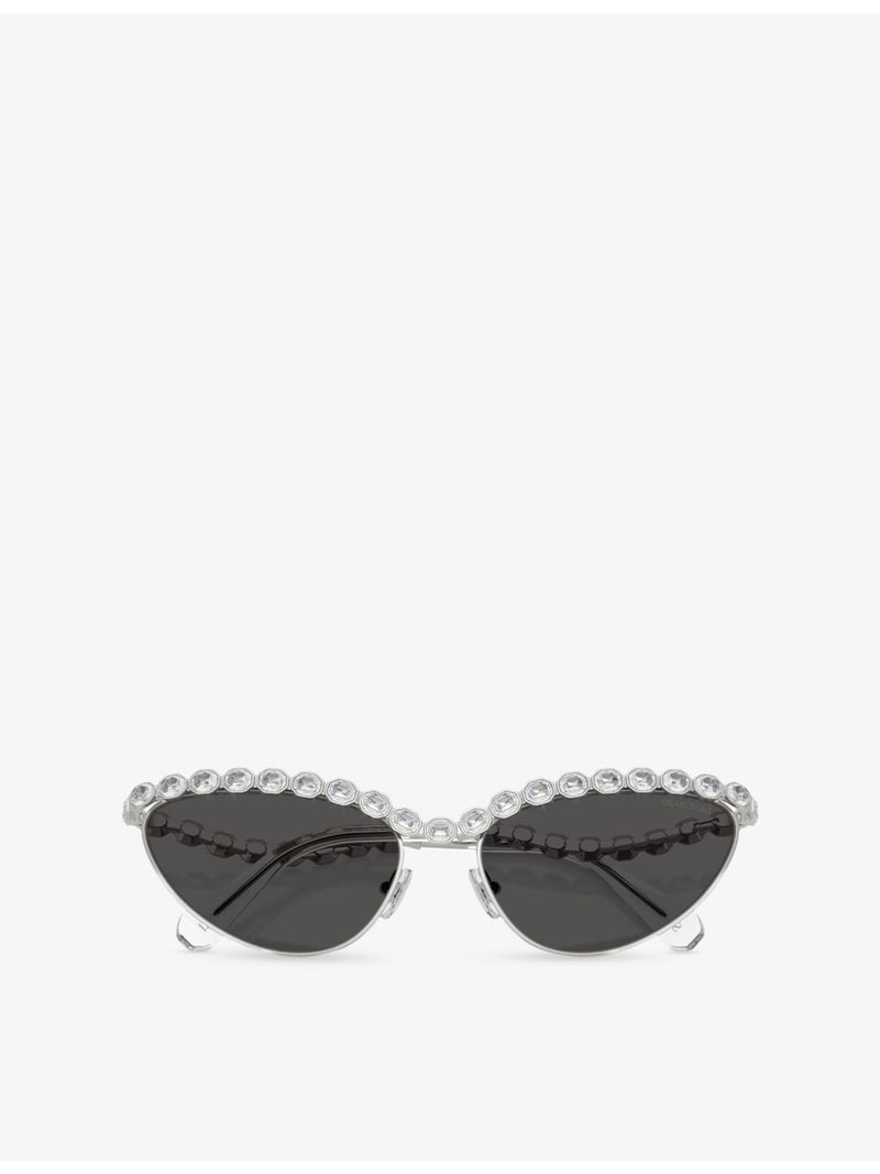 Swarovski SK7030 cat-eye metal sunglasses, imported from the UK