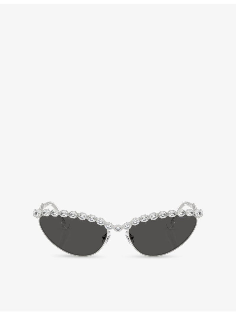 Swarovski SK7030 cat-eye metal sunglasses, imported from the UK