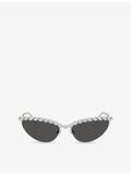 Swarovski SK7030 cat-eye metal sunglasses, imported from the UK