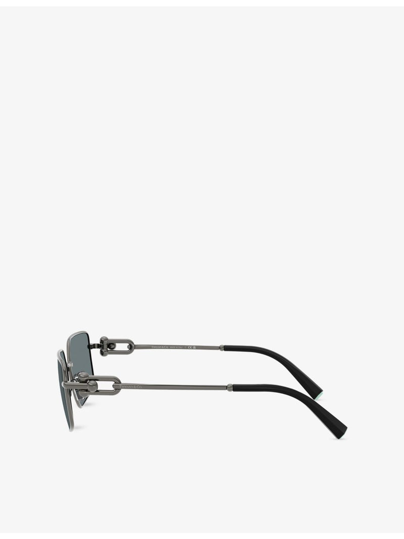 Tiffany & Co rectangle metal sunglasses TF3111, UK version
