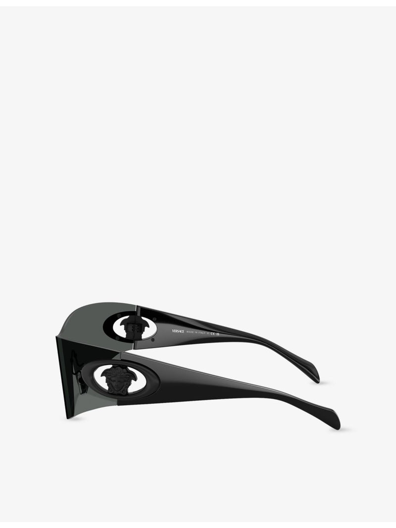 Versace VE2280 shield-frame metal sunglasses - British product