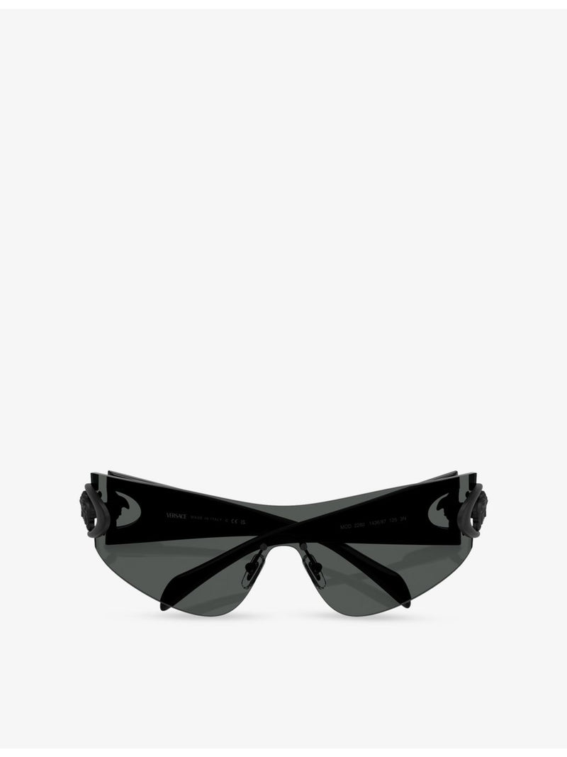 Versace VE2280 shield-frame metal sunglasses - British product