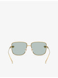 Versace VE2282 square-frame metal sunglasses (British brand)