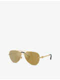 Versace VE2283 aviator sunglasses gold-tone metal - British product