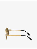 Versace VE2283 aviator sunglasses gold-tone metal - British product
