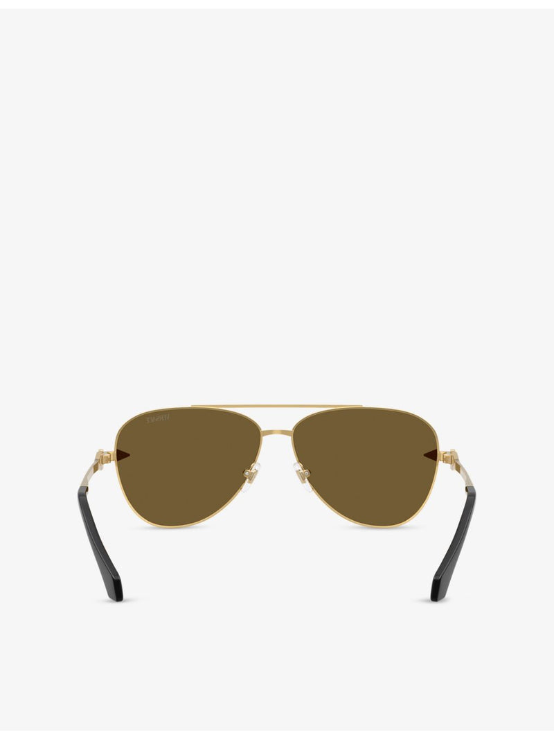 Versace VE2283 aviator sunglasses gold-tone metal - British product