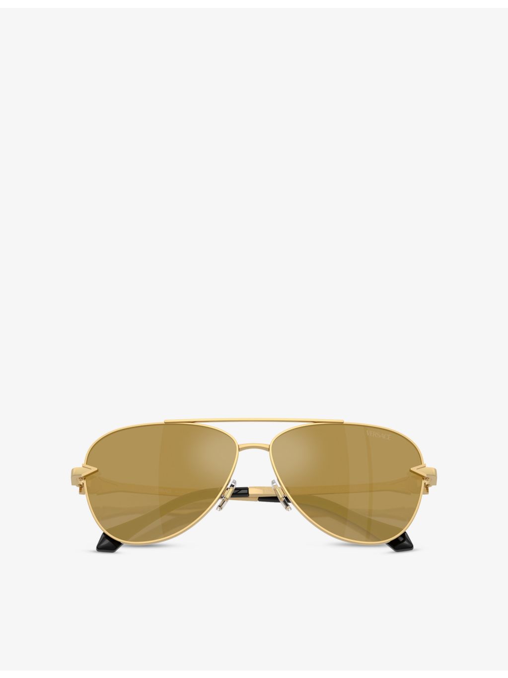 Versace VE2283 aviator sunglasses gold-tone metal - British product