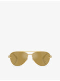 Versace VE2283 aviator sunglasses gold-tone metal - British product
