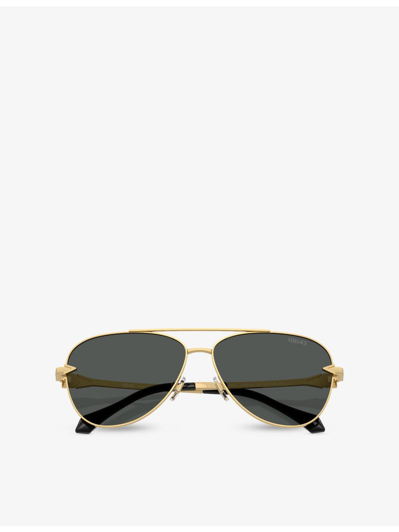 Versace aviator sunglasses gold-toned - British product
