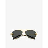 Versace aviator sunglasses gold-toned - British product