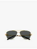 Versace aviator sunglasses gold-toned - British product