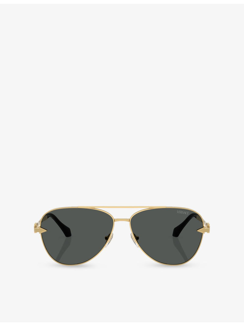 Versace aviator sunglasses gold-toned - British product
