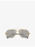 Versace irregular-frame metal sunglasses VE2284 (British brand)