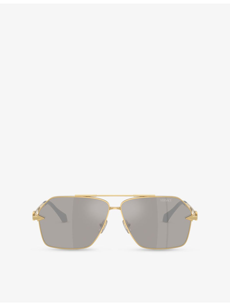 Versace irregular-frame metal sunglasses VE2284 (British brand)