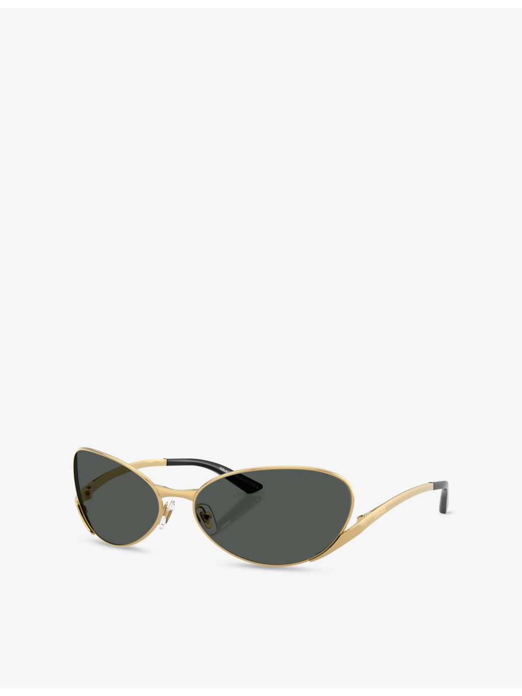 Versace VE2285 oval-frame metal sunglasses, imported from the UK