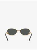 Versace VE2285 oval-frame metal sunglasses, imported from the UK
