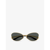 Versace VE2285 oval-frame metal sunglasses, imported from the UK