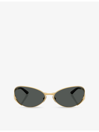 selfridges Versace Oval-Frame Metal Sunglasses- Buy online at McGrocer