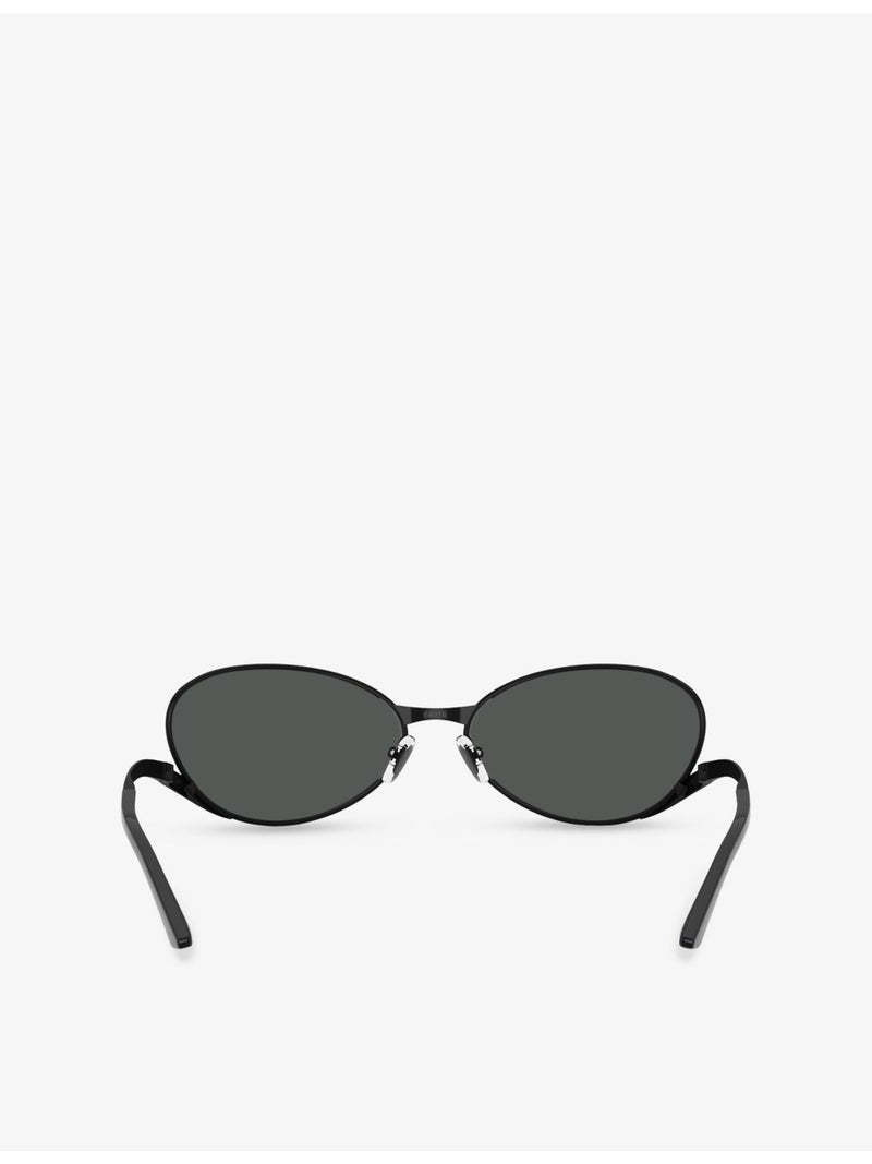 Versace VE2285 oval-frame metal sunglasses, imported from the UK