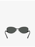 Versace VE2285 oval-frame metal sunglasses, imported from the UK