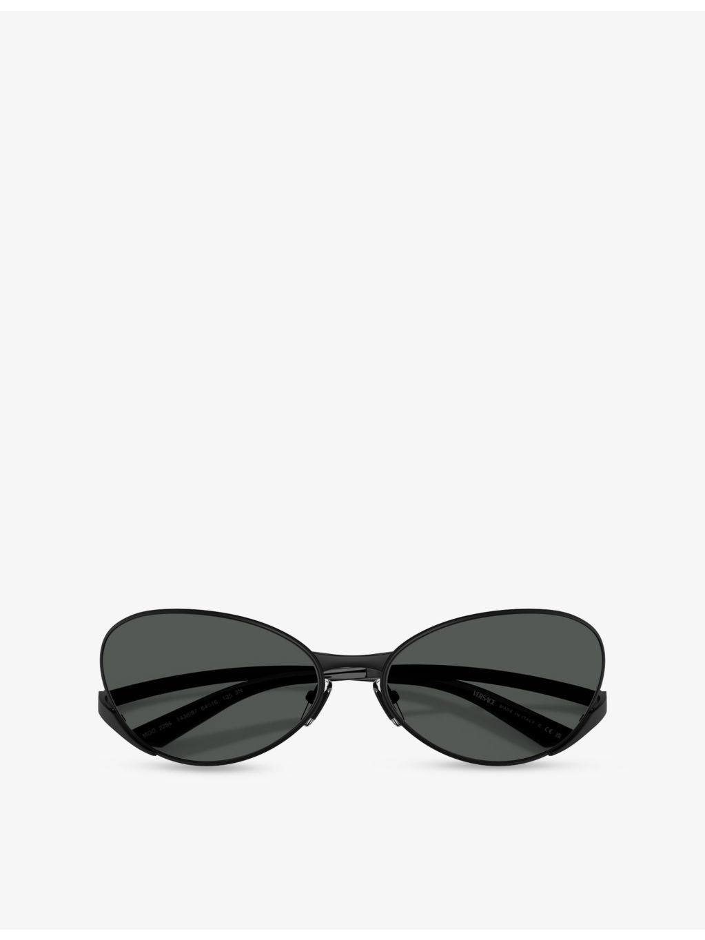 Versace VE2285 oval-frame metal sunglasses, imported from the UK
