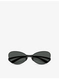 Versace VE2285 oval-frame metal sunglasses, imported from the UK