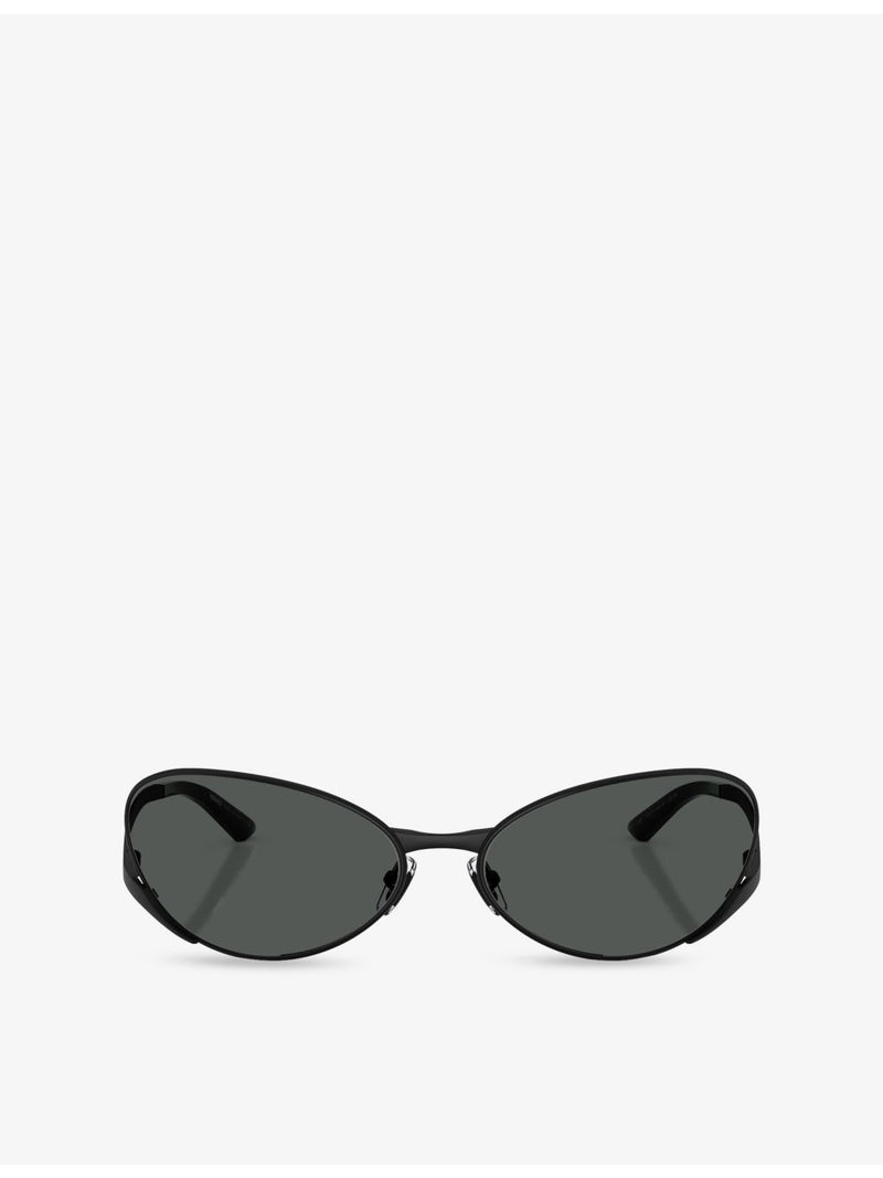 Versace VE2285 oval-frame metal sunglasses, imported from the UK