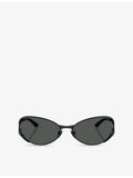 Versace VE2285 oval-frame metal sunglasses, imported from the UK