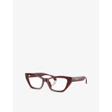 Versace cat-eye acetate optical glasses with clear lenses (British brand)