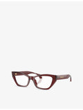 Versace cat-eye acetate optical glasses with clear lenses (British brand)