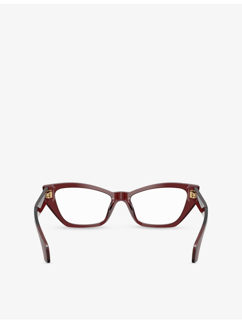 Versace cat-eye acetate optical glasses with clear lenses (British brand)