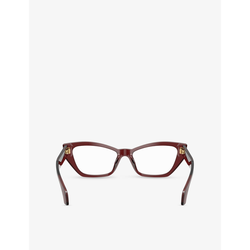 Versace cat-eye acetate optical glasses with clear lenses (British brand)
