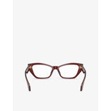 Versace cat-eye acetate optical glasses with clear lenses (British brand)