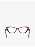 Versace cat-eye acetate optical glasses with clear lenses (British brand)